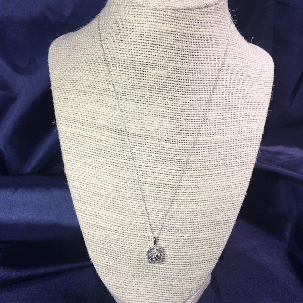 Genuine diamond pendant necklace